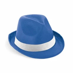 Chapeau en PP avec ruban en polyester blanc - Egotier 99086