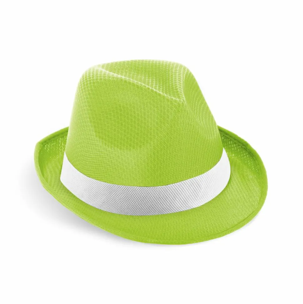 Chapeau en PP avec ruban en polyester blanc - Egotier 99086