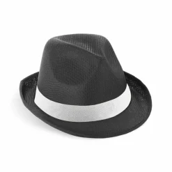 Chapeau en PP avec ruban en polyester blanc - Egotier 99086