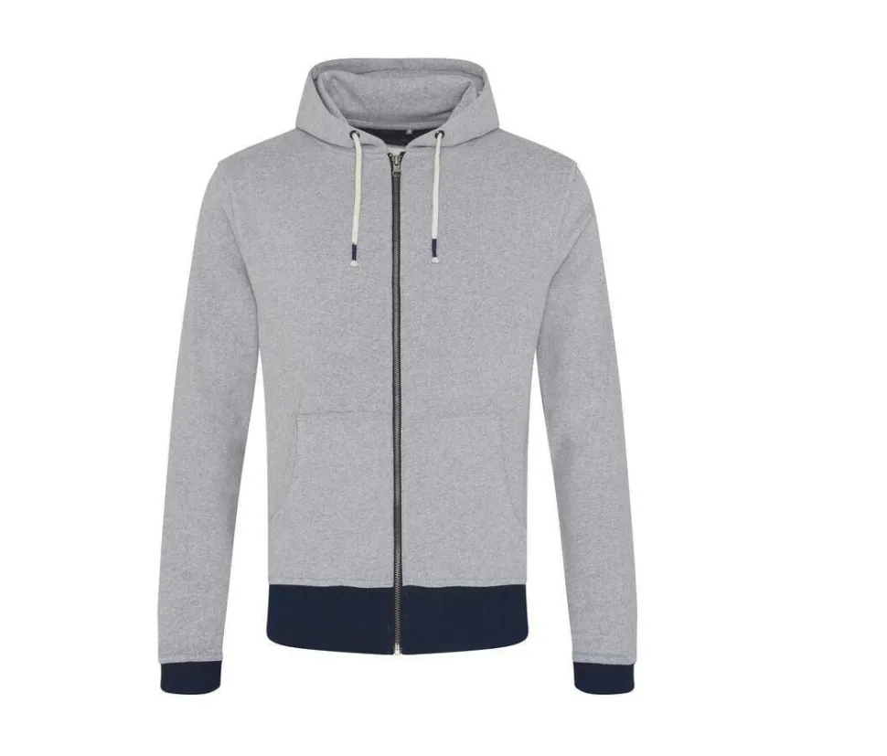 ECOLOGIE EA051 - Sweat capuche zippé en coton recyclé