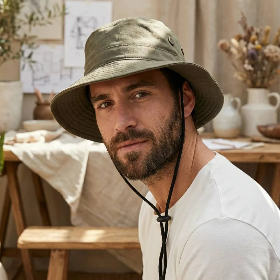 FLEXFIT 5004AH - Chapeau de Pêcheur à Large Bord avec Œillets