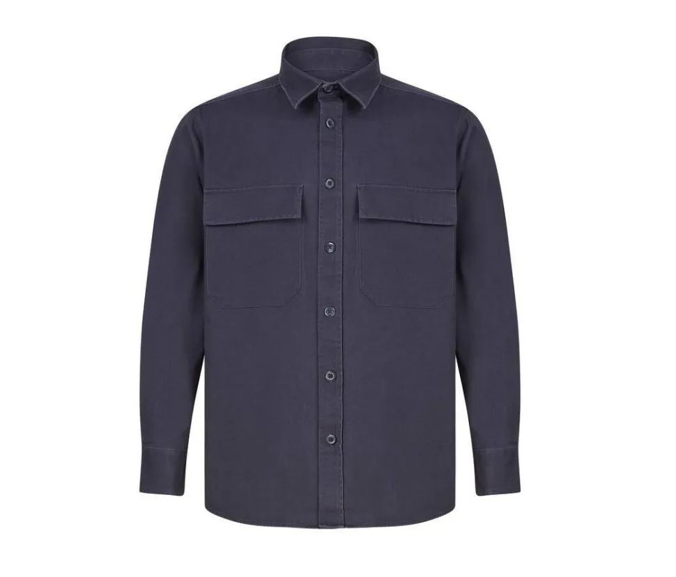 Front Row FR054 - Chemise Surchemise en Coton avec Poches à Rabat