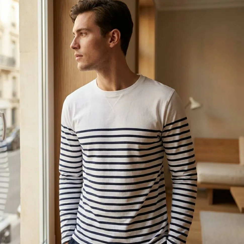 Front Row FR134 - T-shirt breton à manches longues