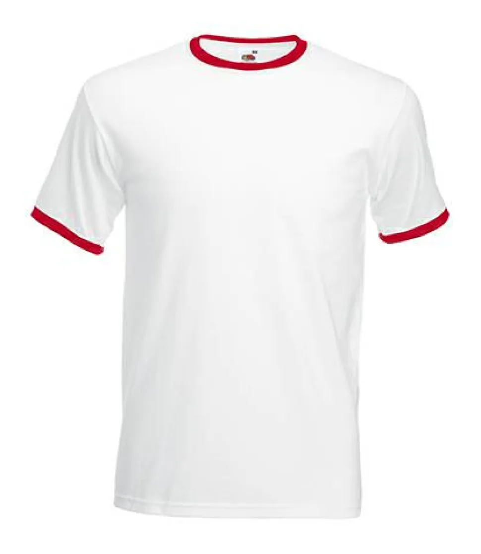 Fruit of the Loom 61-168-0 - T-shirt Contrasté en Coton Belcoro