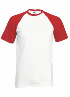 Fruit of the Loom 61-026-0 - T-shirt Baseball Coton Premium à Manches Raglan