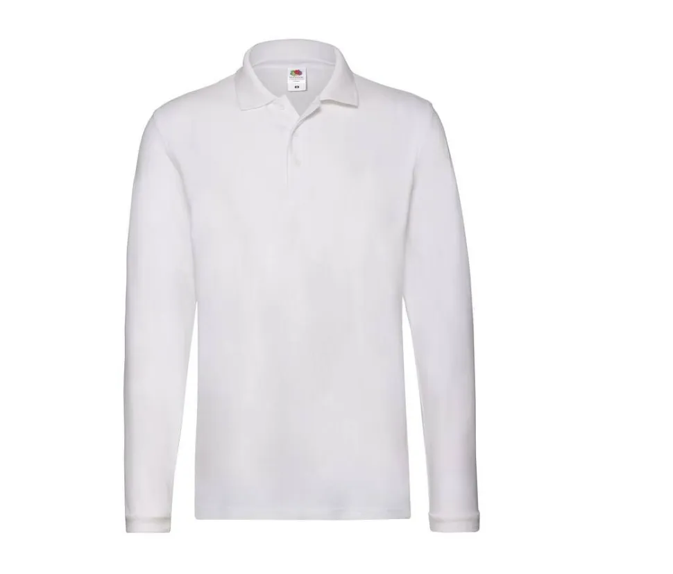 Fruit of the Loom SC384 - Polo Manches Longues Homme Premium