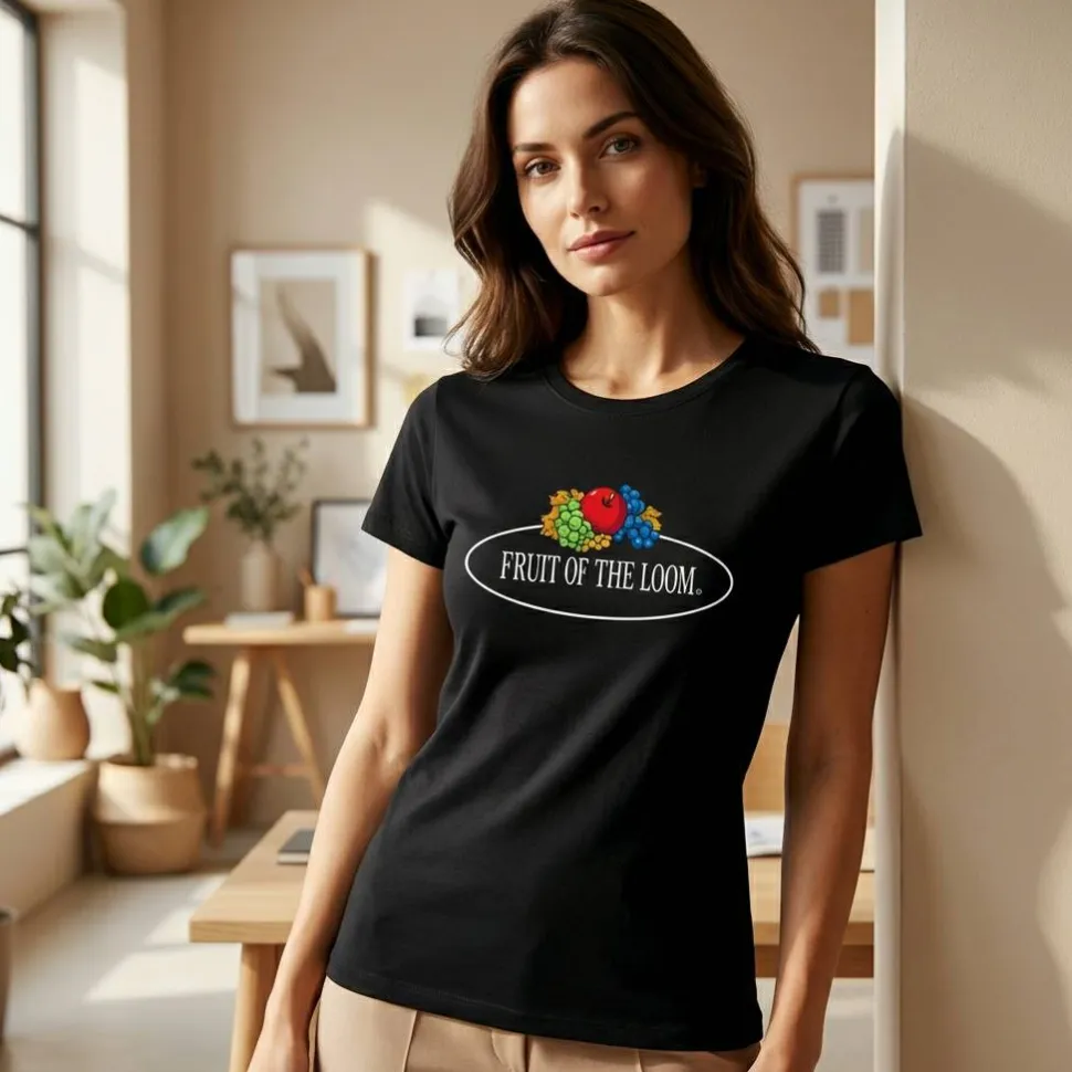 FRUIT OF THE LOOM VINTAGE SCV151 - T-shirt femme logo Fruit of the Loom