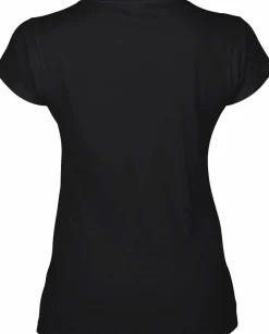 Gildan GI64V00L - T-shirt Femme Col V en Coton Doux