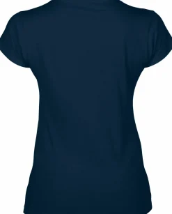 Gildan GI64V00L - T-shirt Femme Col V en Coton Doux