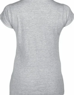 Gildan GI64V00L - T-shirt Femme Col V en Coton Doux