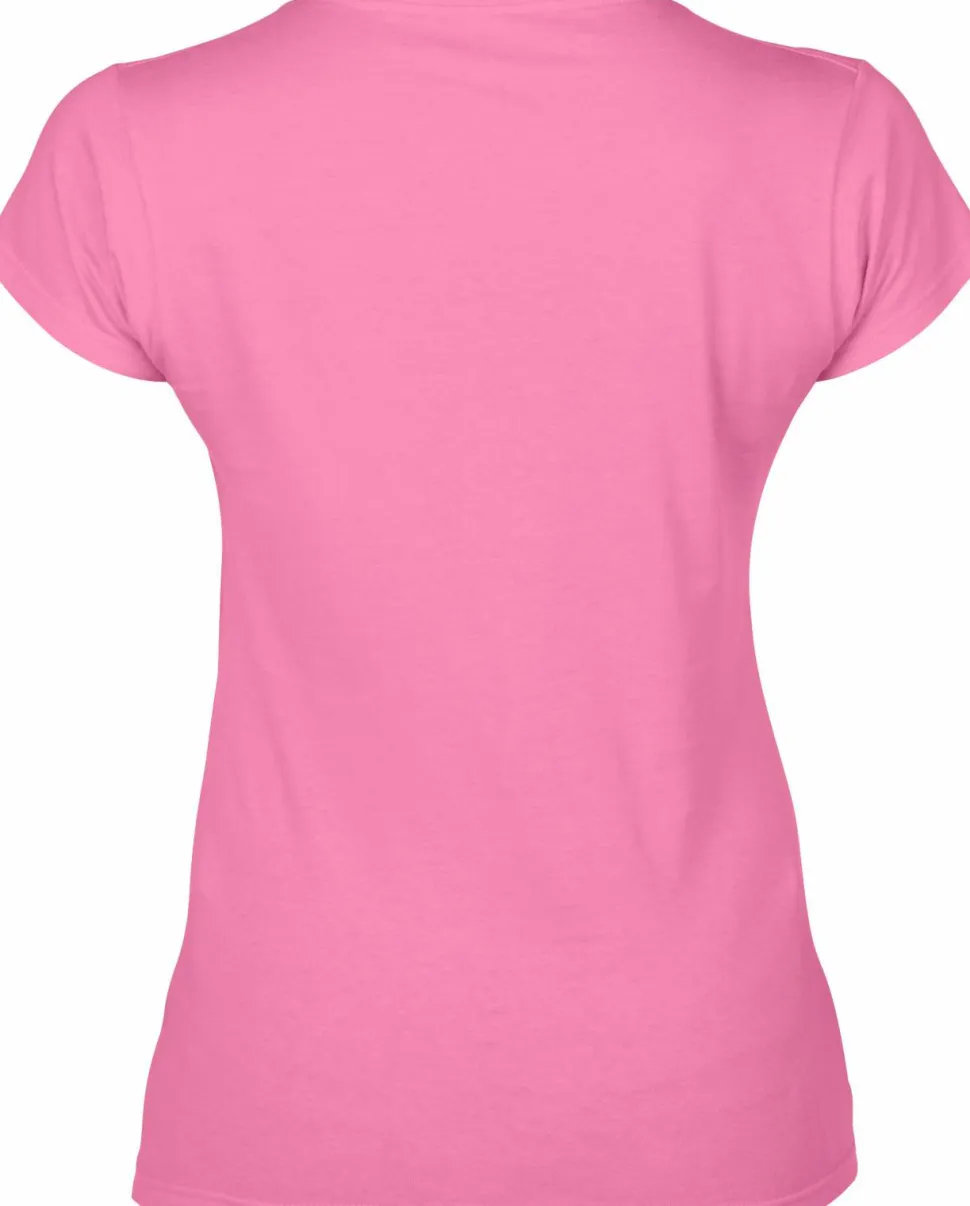 Gildan GI64V00L - T-shirt Femme Col V en Coton Doux