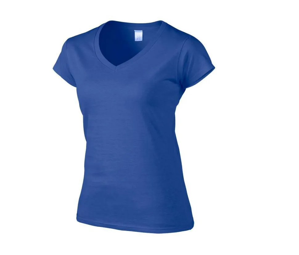 Gildan GN647 - T-Shirt Femme Col V 100% Coton