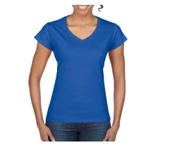 Gildan GN647 - T-Shirt Femme Col V 100% Coton