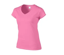 Gildan GN647 - T-Shirt Femme Col V 100% Coton