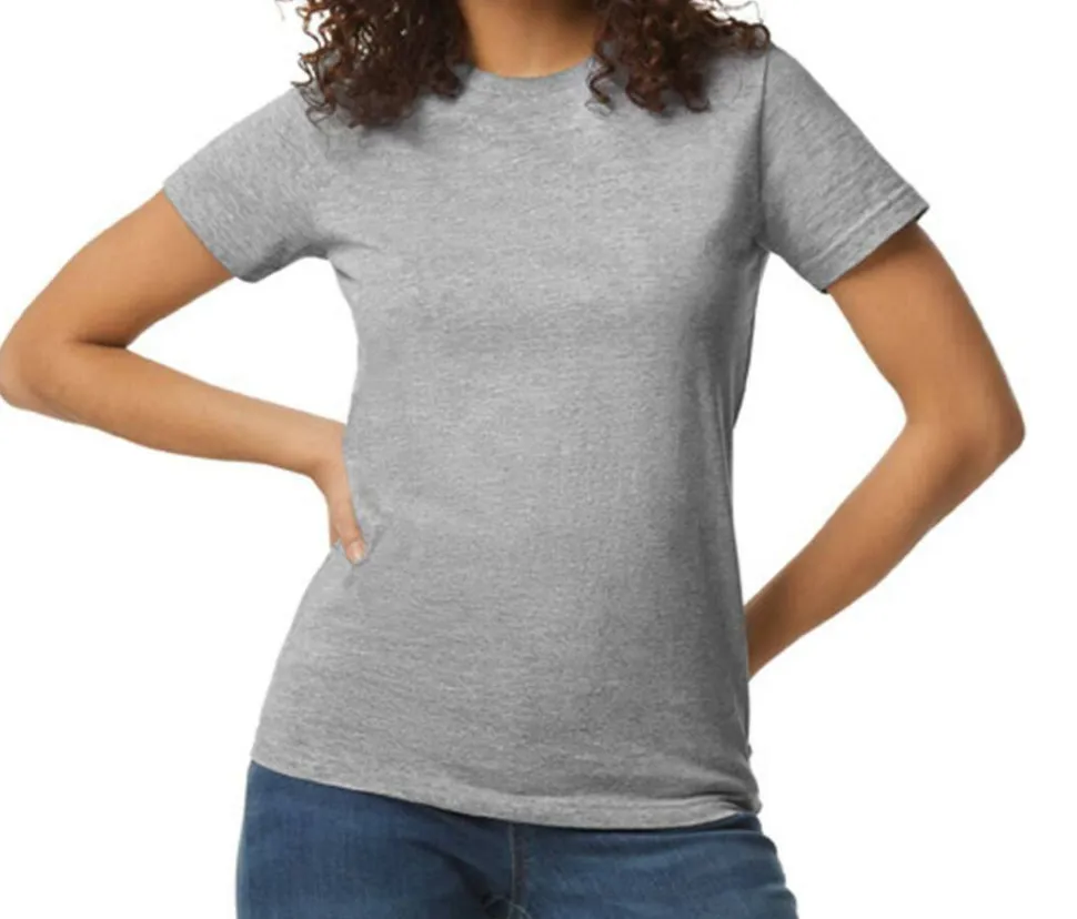 GILDAN GN650L - T-shirt Confort Semi-ajusté en Coton Noir