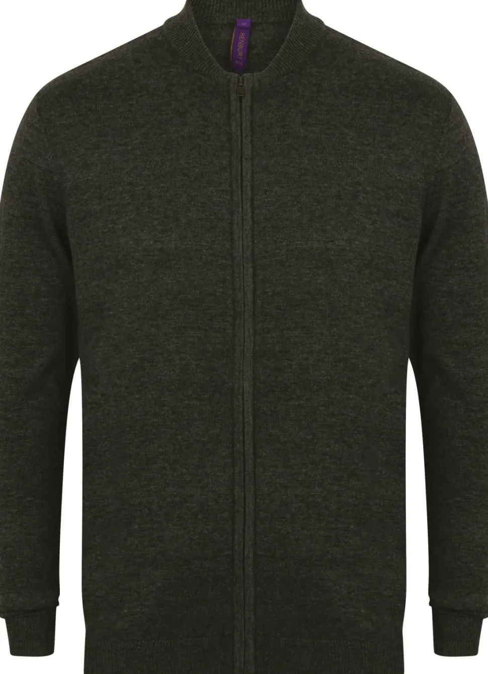 Henbury H718 - Cardigan Bomber Tricoté Unisexe Élégant