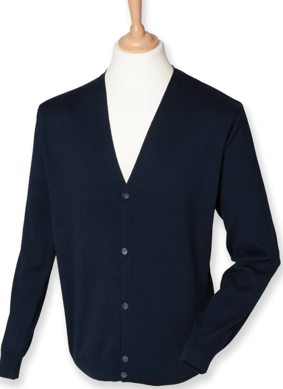 Henbury H722 - Cardigan Élégant Bimatière pour Hommes Henbury