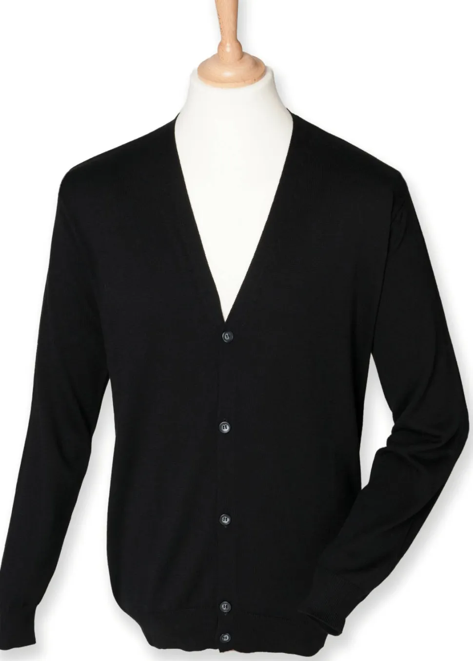 Henbury H722 - Cardigan Élégant Bimatière pour Hommes Henbury