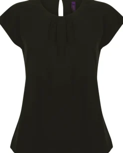 Henbury H597 - Top col plissé femme