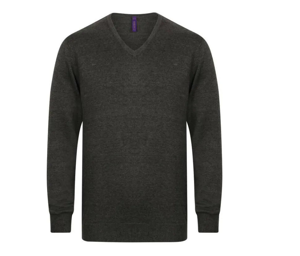 HENBURY HY720 - Pull Col V Élégant pour Homme Henbury