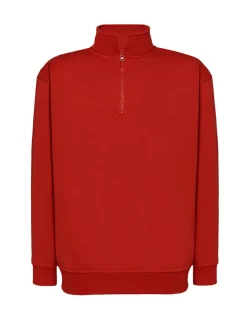 JHK JK296 - Sweat Unisexe à Grand Zip et Col Haut