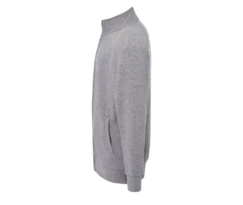 JHK JK296 - Sweat Unisexe à Grand Zip et Col Haut
