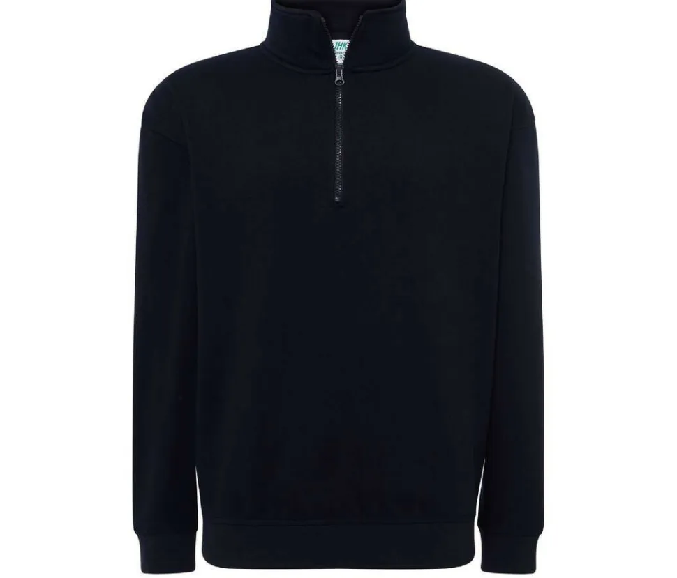 JHK JK298 - Sweatshirt à Col Zippé Confortable et Résistant