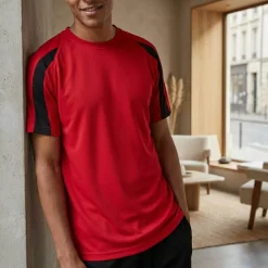 JUST COOL JC003J - Tee-shirt de sport contrasté
