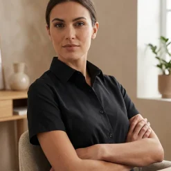 Kariban K532 - CHEMISE COTON/ÉLASTHANNE MANCHES COURTES FEMME