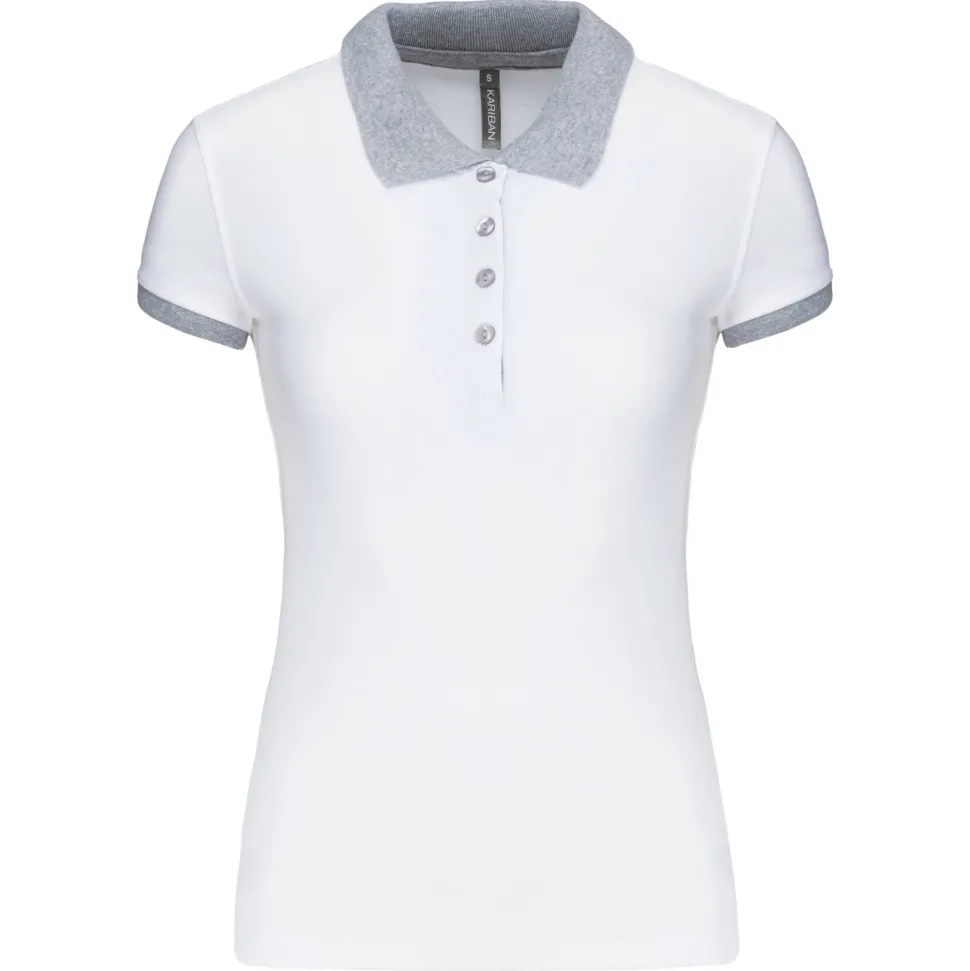 Kariban K259 - Polo piqué bicolore femme