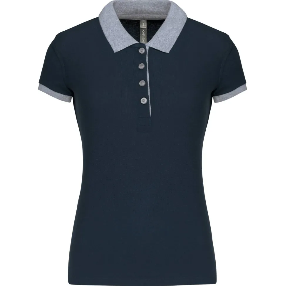 Kariban K259 - Polo piqué bicolore femme