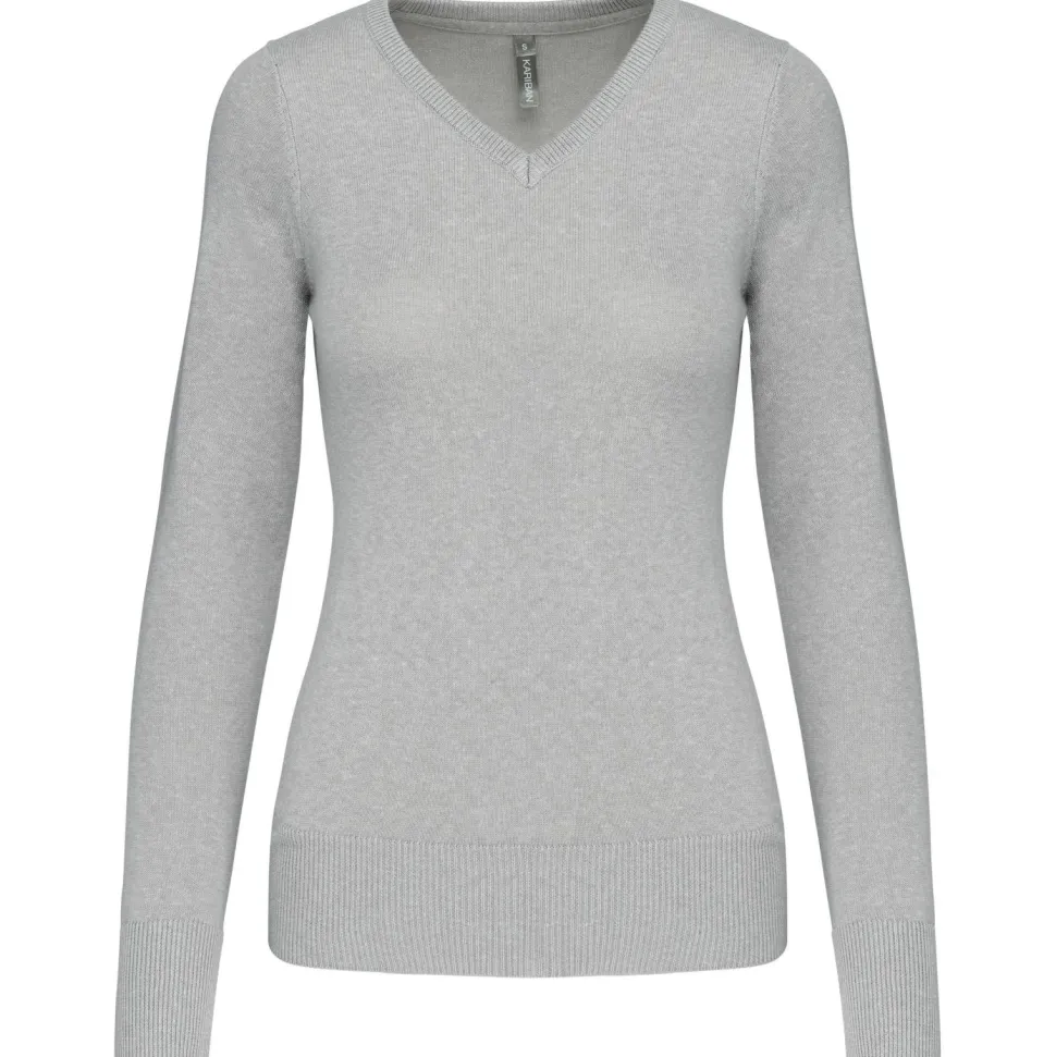 Kariban K966 - Pull Femme Col V en Coton et Acrylique