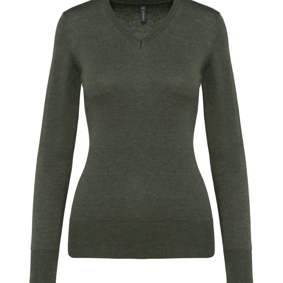Kariban K966 - Pull Femme Col V en Coton et Acrylique