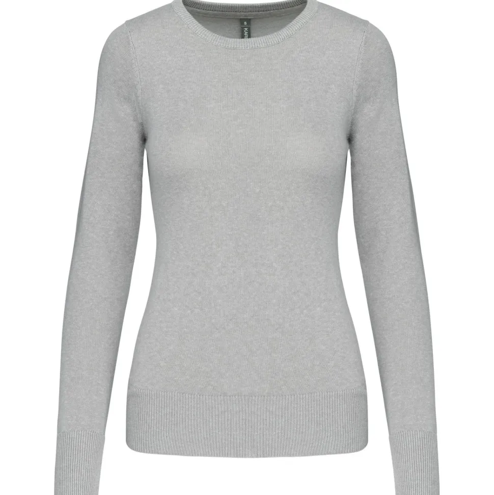 Kariban K968 - Pull Femme Col Rond en Coton et Acrylique Confortable