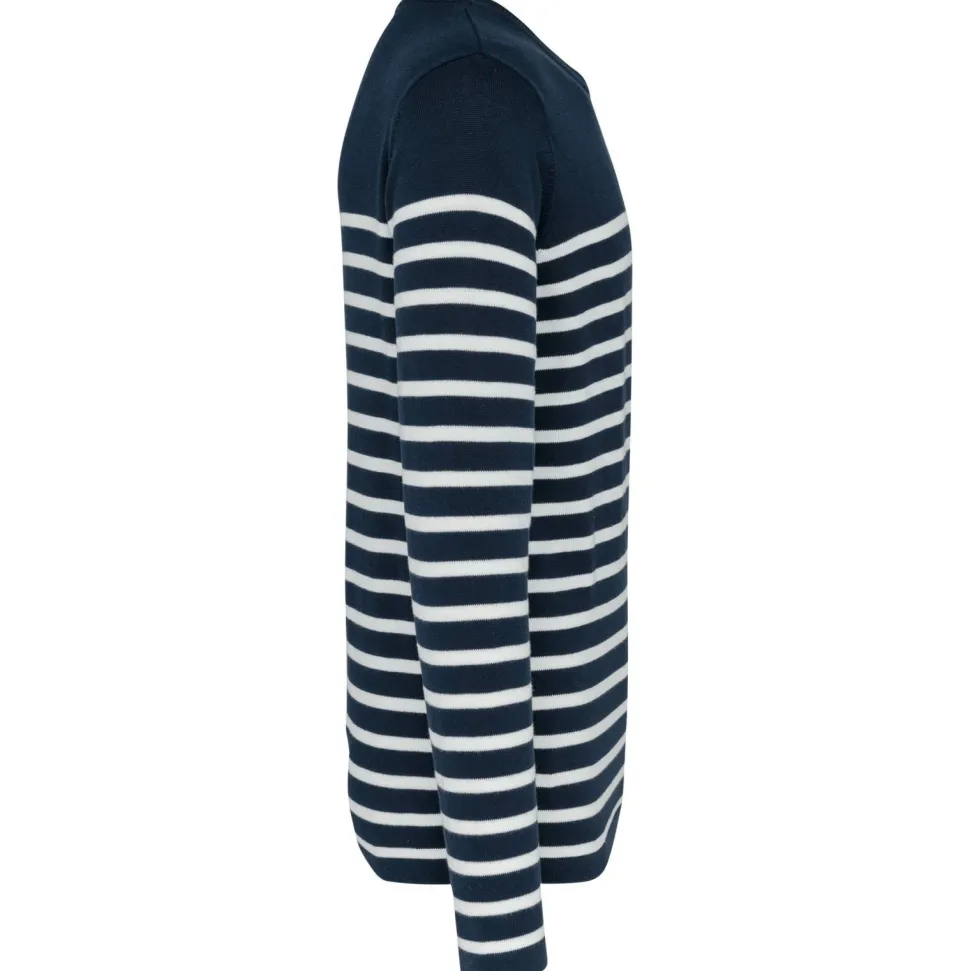 Kariban K989 - Pull Marin Élégant en Coton pour Hommes