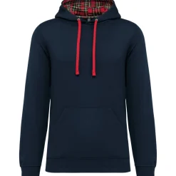 Kariban K4013 - Sweat-shirt à capuche contrastée à motifs unisexe