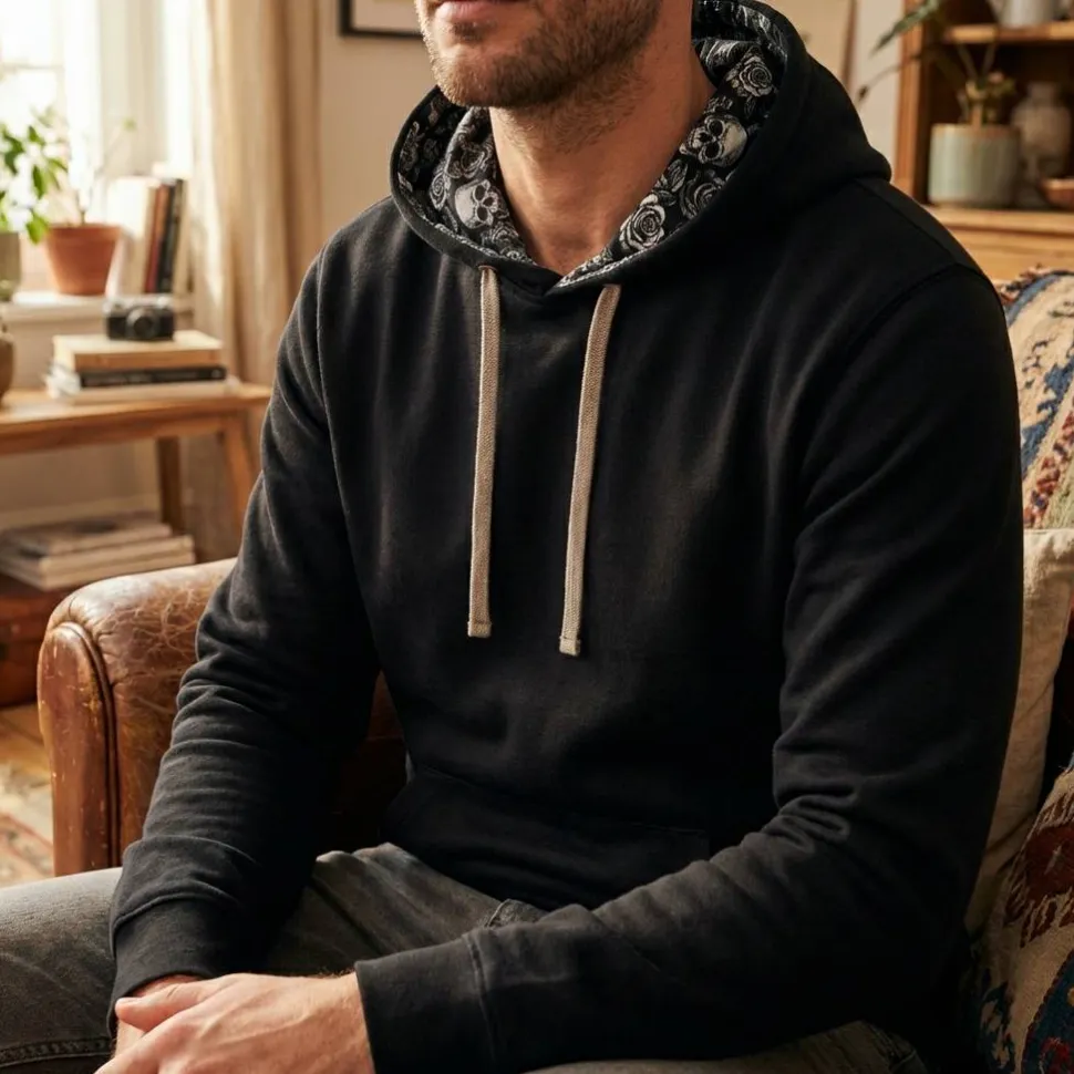Kariban K4013 - Sweat-shirt à capuche contrastée à motifs unisexe