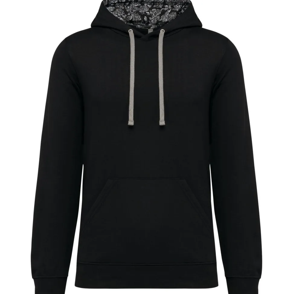 Kariban K4013 - Sweat-shirt à capuche contrastée à motifs unisexe