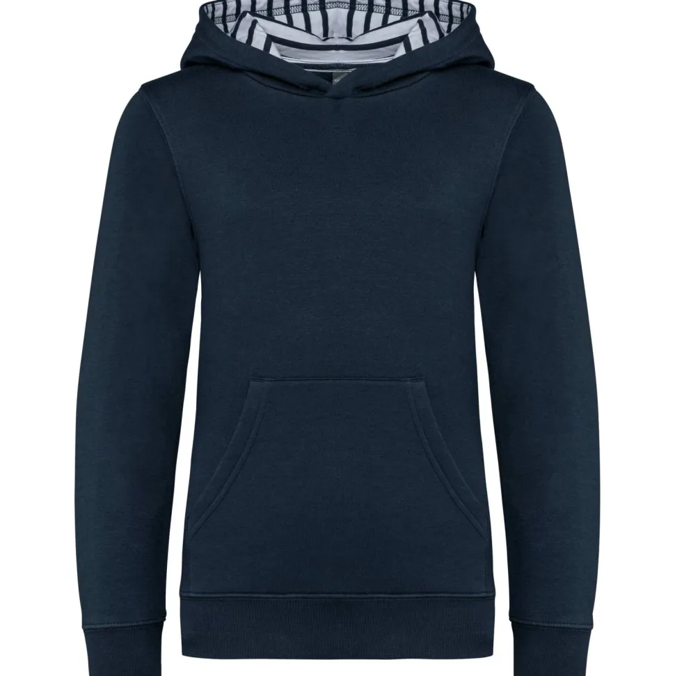 Kariban K4014 - Sweat-shirt à capuche contrastée à motifs enfant unisexe