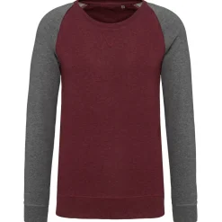 Kariban K491 - Sweat-shirt BIO bicolore col rond manches raglan homme