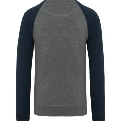 Kariban K491 - Sweat-shirt BIO bicolore col rond manches raglan homme