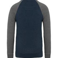 Kariban K491 - Sweat-shirt BIO bicolore col rond manches raglan homme
