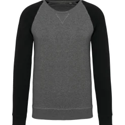 Kariban K491 - Sweat-shirt BIO bicolore col rond manches raglan homme