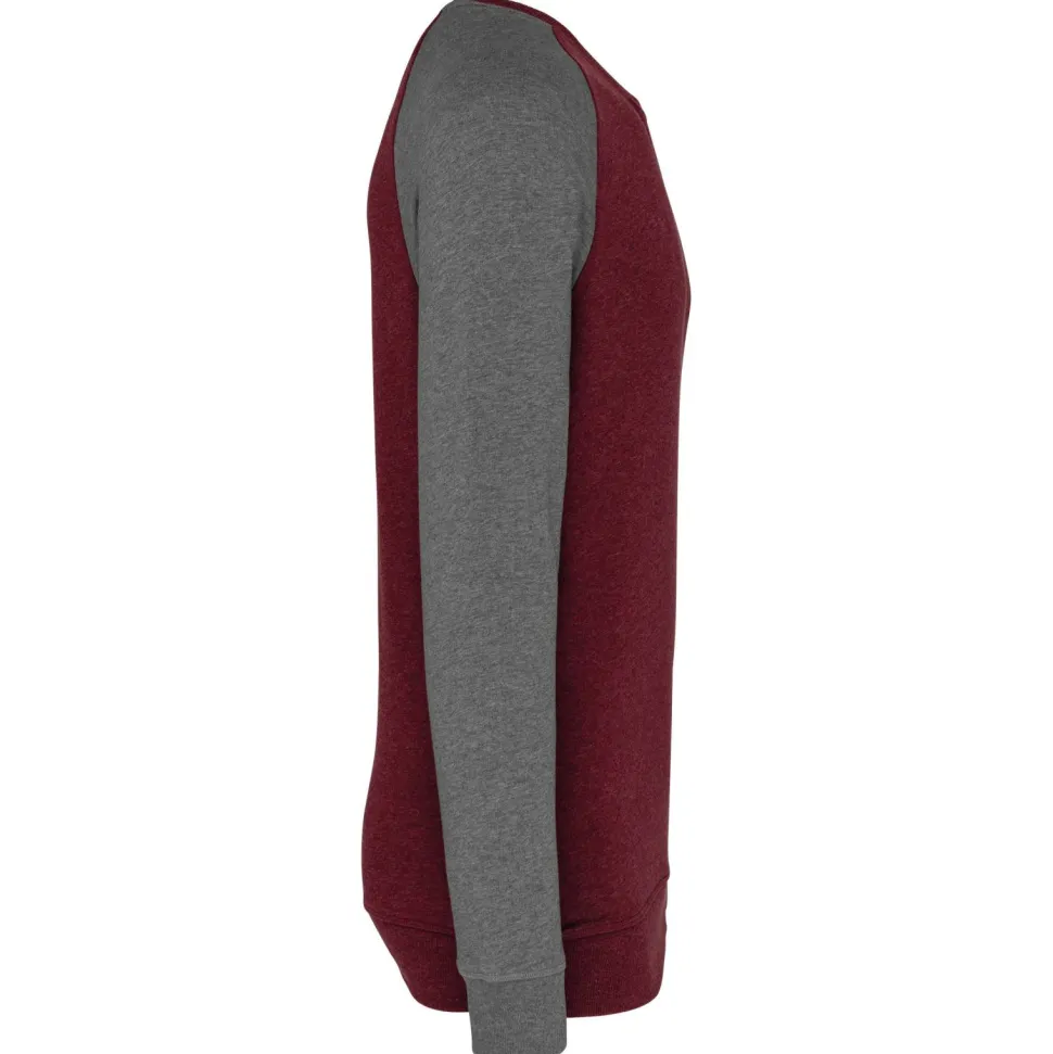 Kariban K491 - Sweat-shirt BIO bicolore col rond manches raglan homme