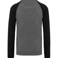 Kariban K491 - Sweat-shirt BIO bicolore col rond manches raglan homme