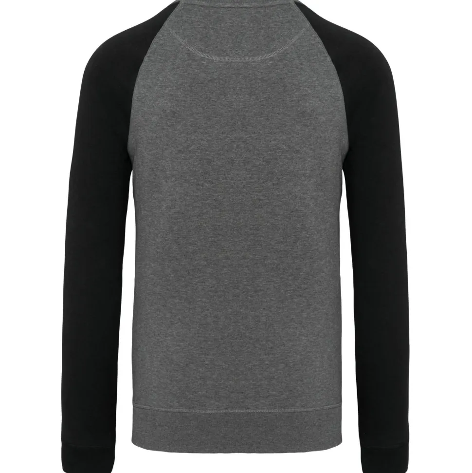 Kariban K491 - Sweat-shirt BIO bicolore col rond manches raglan homme