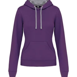 Kariban K465 - Sweat-shirt capuche contrastée femme