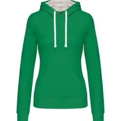 Kariban K465 - Sweat-shirt capuche contrastée femme
