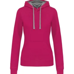 Kariban K465 - Sweat-shirt capuche contrastée femme
