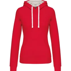 Kariban K465 - Sweat-shirt capuche contrastée femme